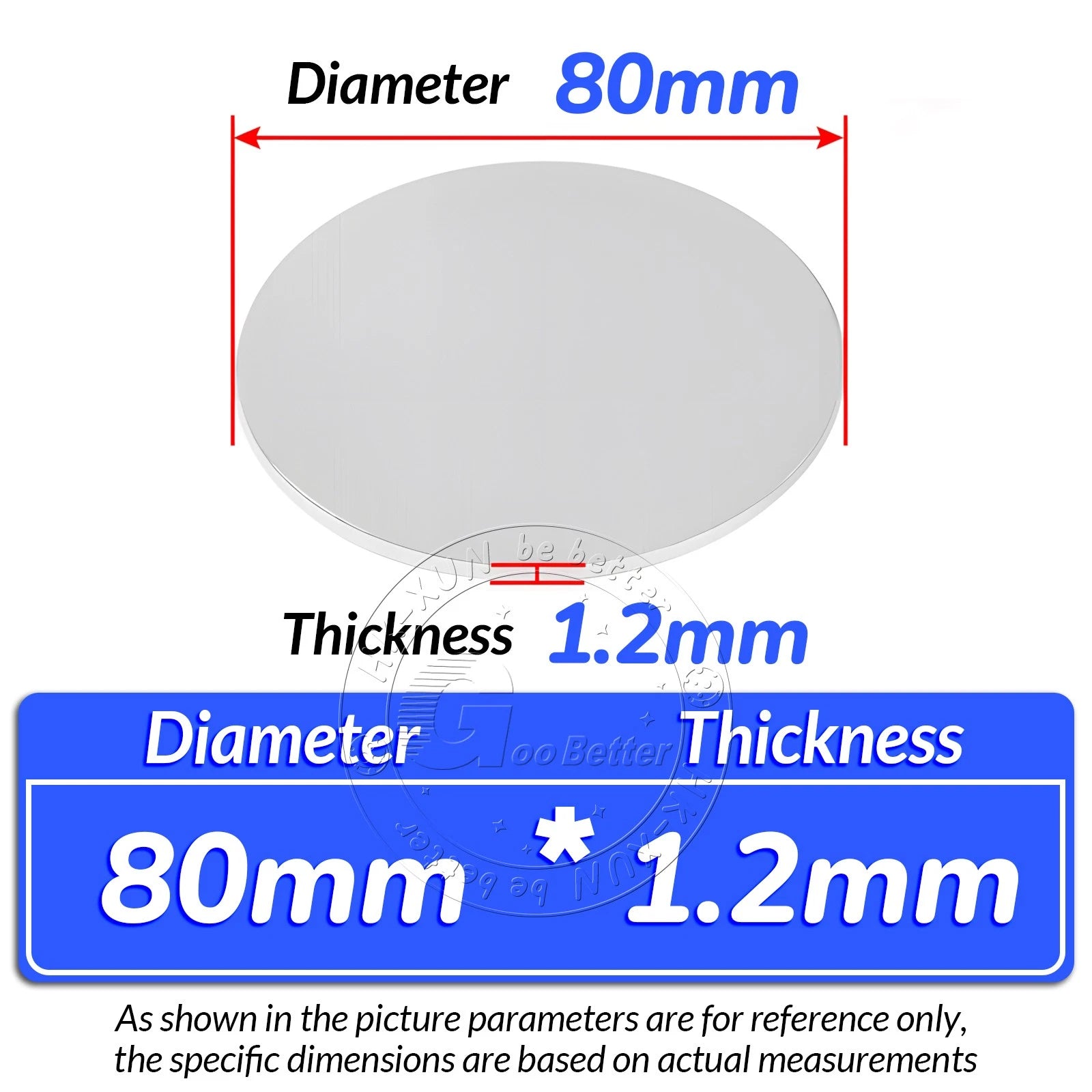 Round 6061 Aluminum Sheet Disc Plate 1mm-20mm Thick DIY Model Craft Art Handmade