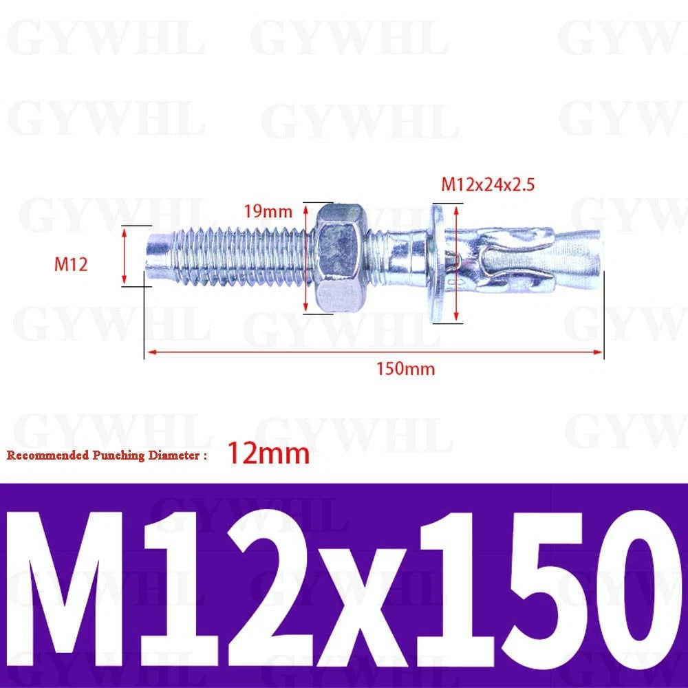 Hex Head Expansion Anchor Bolts — M6 to M20, Stainless Steel A2 & Zinc Plated, Extra Long