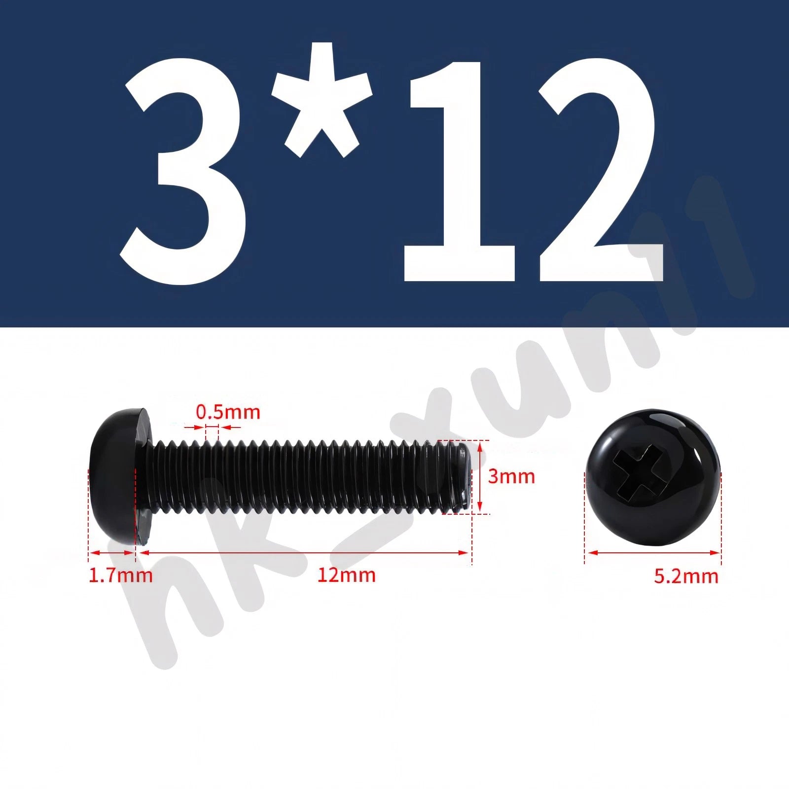 White/Black Nylon Phillips Machine Screws – M2 to M6, Plastic Round Pan Head Bolts