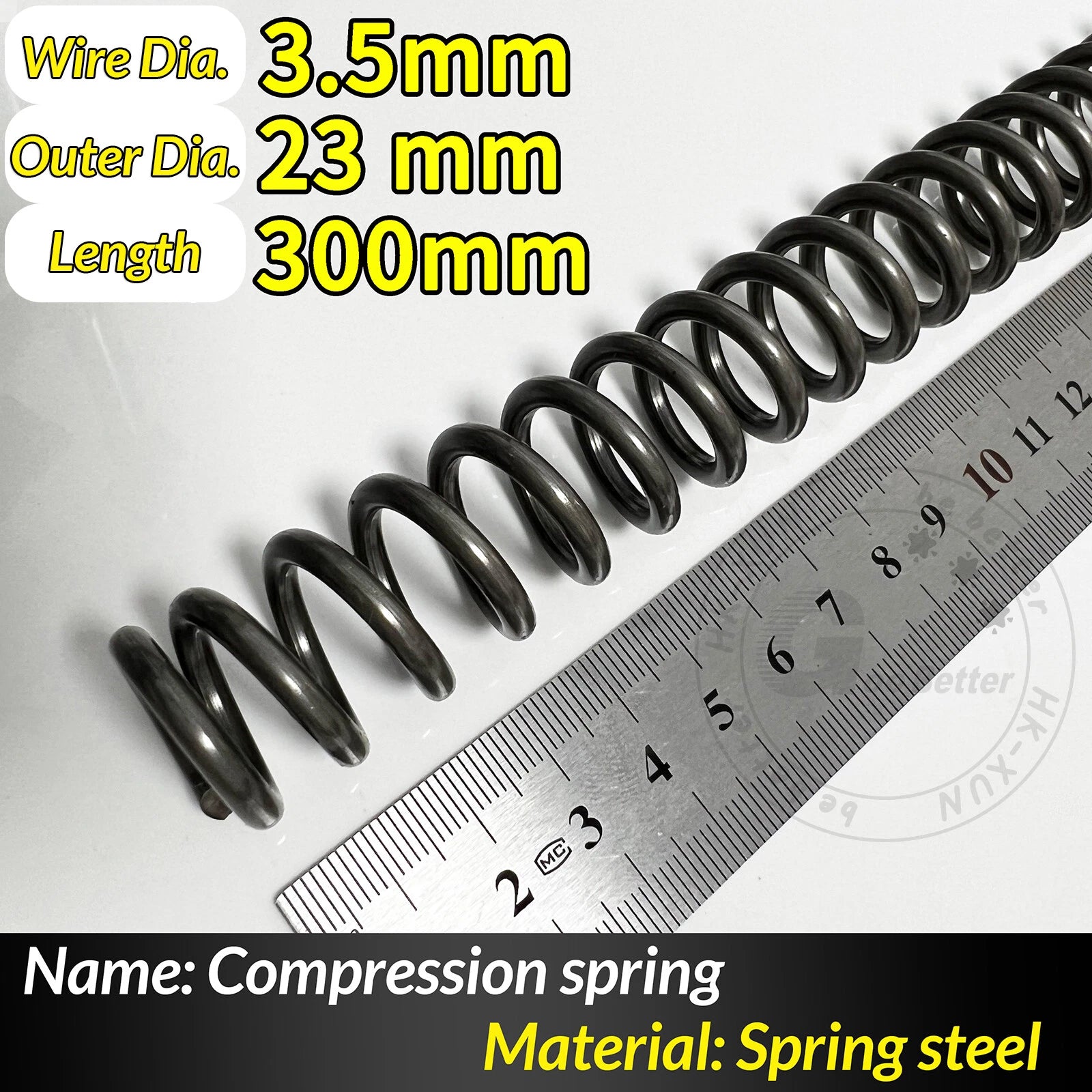 Compression Spring Pressure Springs, Wire Dia 2-3.5mm, OD 10-60mm, Length 300mm