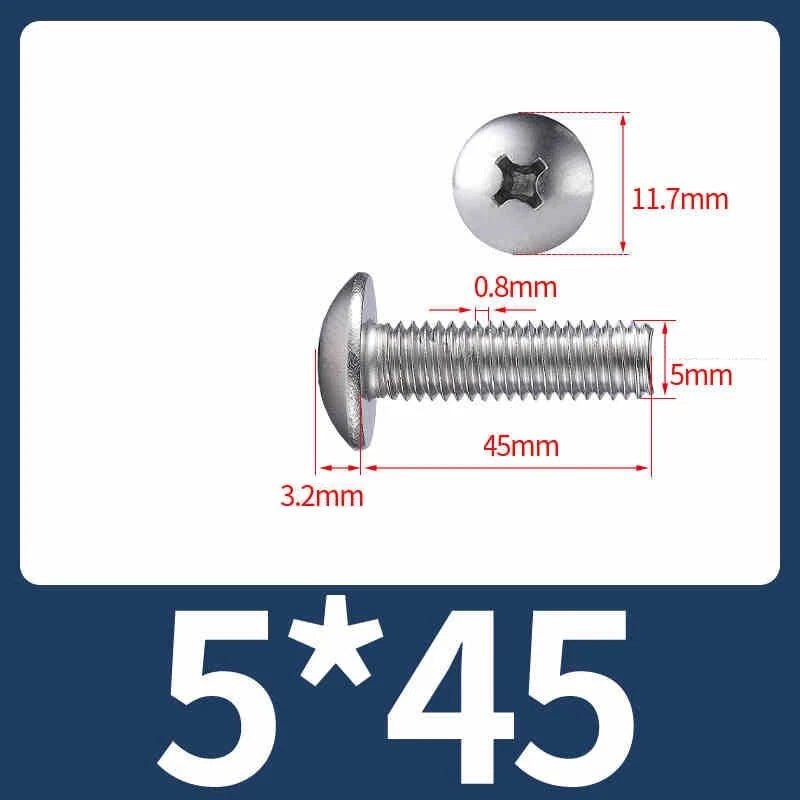 M2–M8 Stainless Steel Phillips Truss Head Machine Screws | 201 / 304 / 316 - HomeDIYer