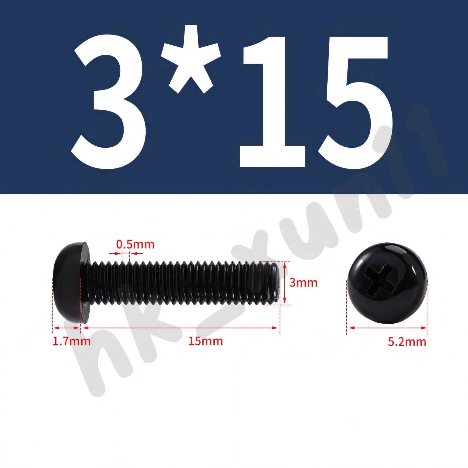 White/Black Nylon Phillips Machine Screws – M2 to M6, Plastic Round Pan Head Bolts