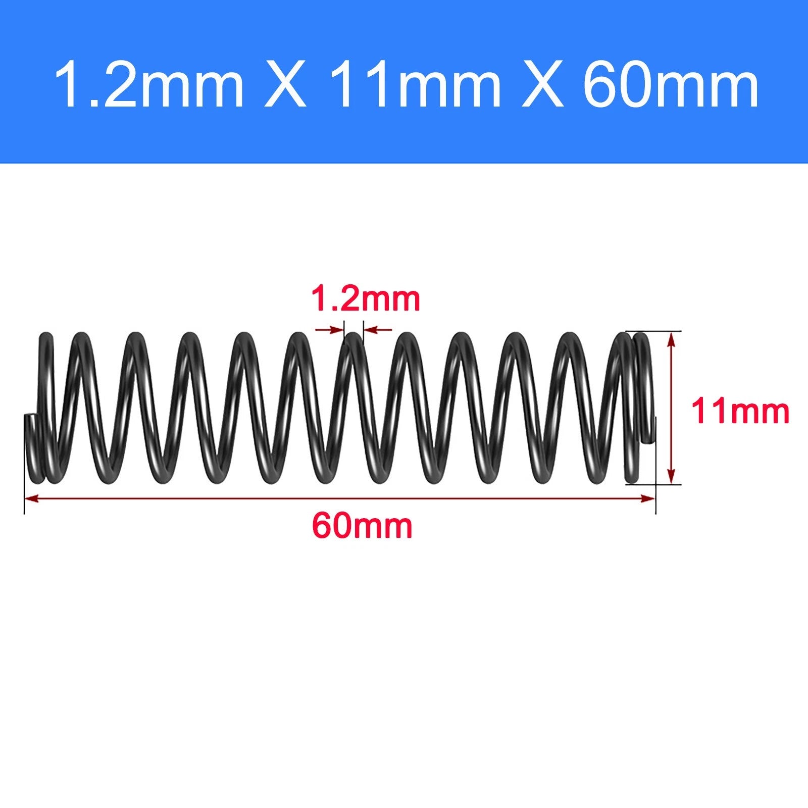 Compression Spring Spring Steel Pressure Coil 1.2mm Wire OD 5-20mm 10-100mm Shop