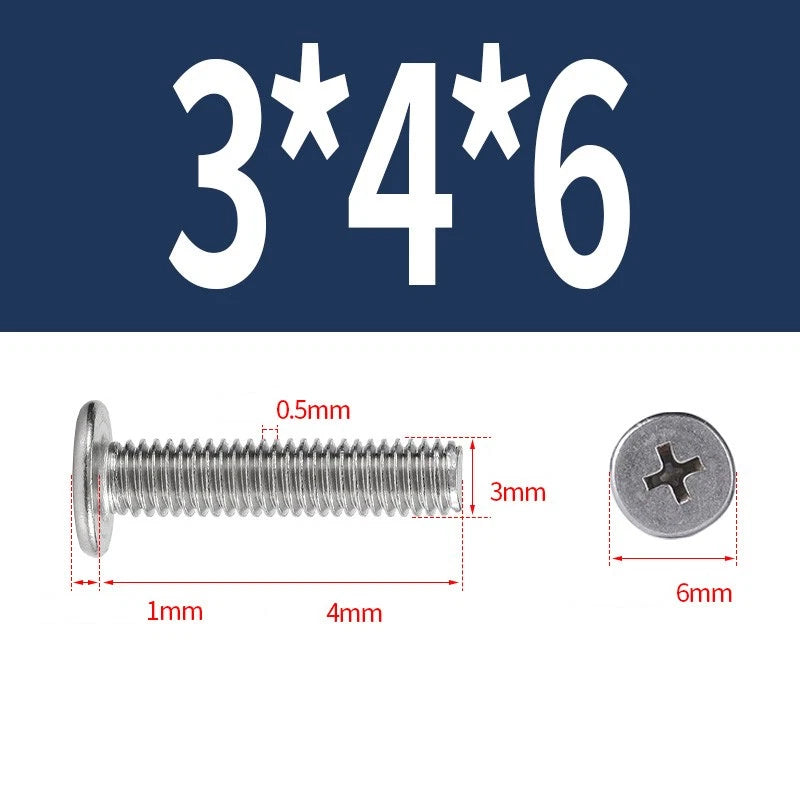 M1–M8 Ultra Thin Flat Head Phillips Machine Screws – A2 Stainless Steel, Fully Threaded
