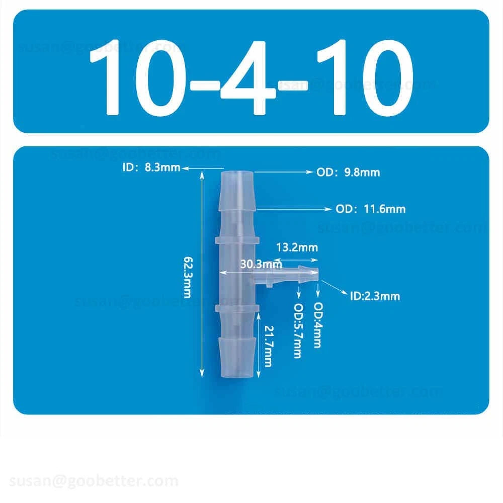 Plastic Barbed Hose Connectors — T-Piece, Elbow & Straight Fittings for Air & Water Lines