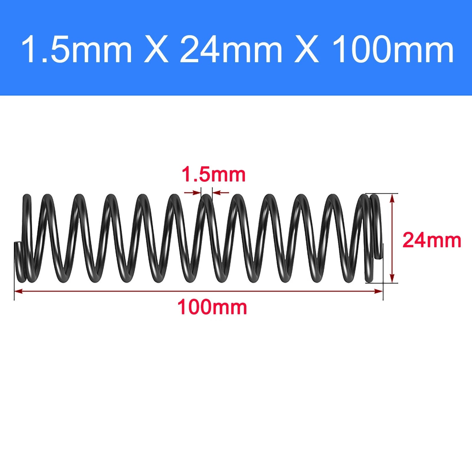 Compression Spring Spring Steel Pressure Coil 1.5mm Wire OD 8-30mm 10-100mm Shop