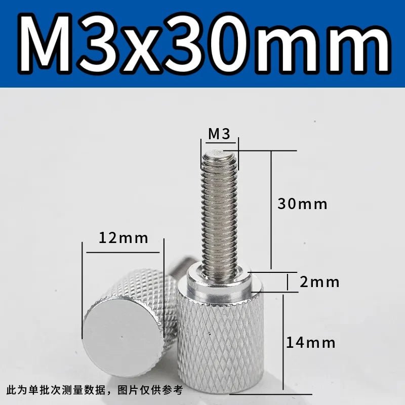 M3 Knurled Thumb Screws – Colored Anodized Aluminum, 6mm to 100mm, 10 Colors - HomeDIYer