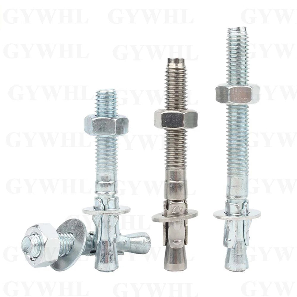 Hex Head Expansion Anchor Bolts — M6 to M20, Stainless Steel A2 & Zinc Plated, Extra Long