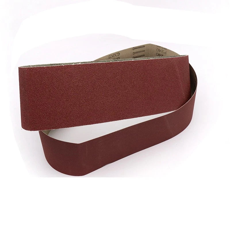 100x915mm 50x2100mm Sanding Belts — P80 to P600 Grit Aluminum Oxide for Metal Wood Surface Prep
