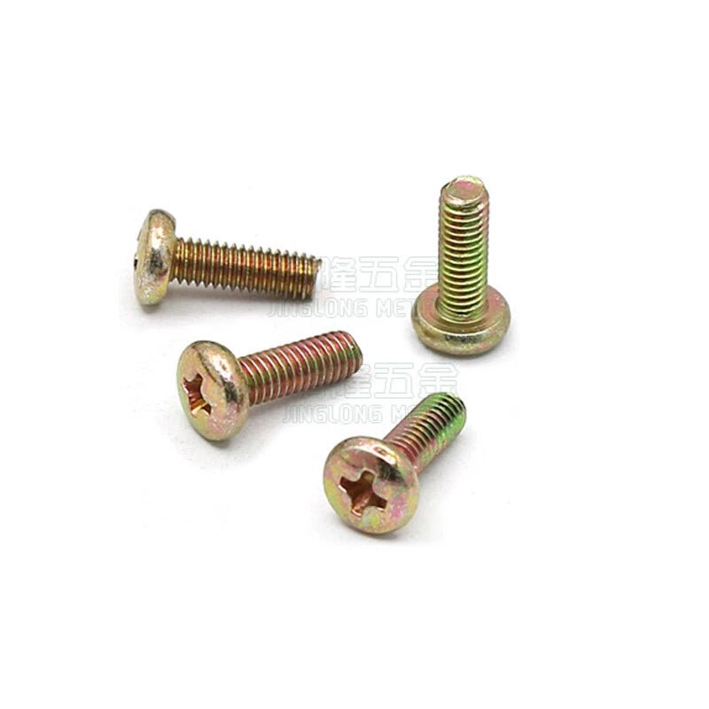 M4 M5 M6 Phillips Round Pan Head Machine Screws – Carbon Steel, Multiple Finishes, 5–45mm Lengths - HomeDIYer