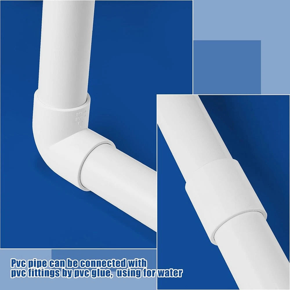 White PVC Round Tube Pipe – Solvent Weld | OD 20–110mm | Cut Lengths 100/200/500mm