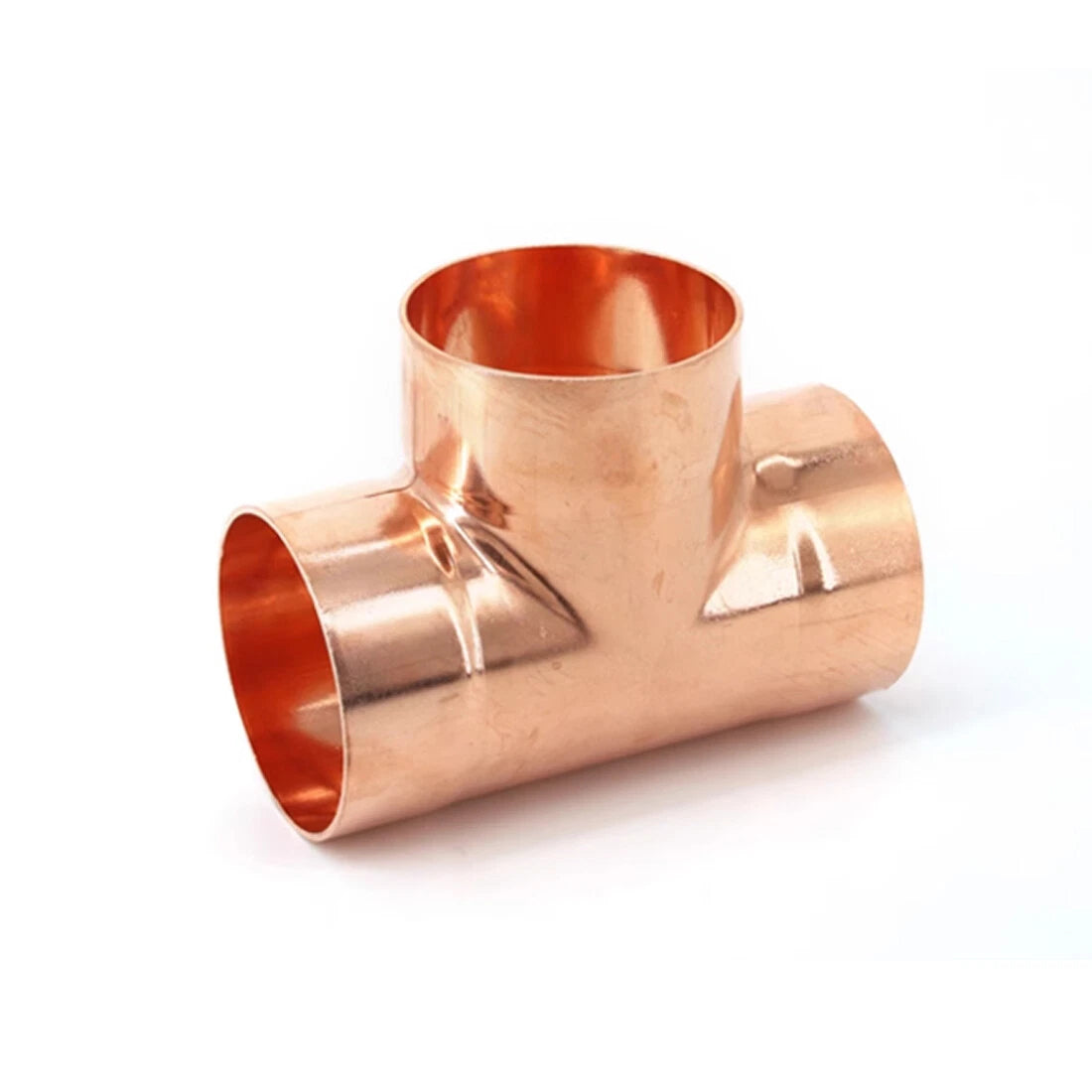 Copper End Feed Reducing Tee Fitting | 6.35mm–108mm | Welded Joint Plumbing