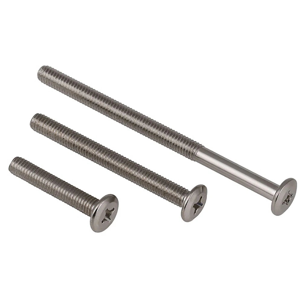 M6 Countersunk Phillips Machine Screws – Nickel Plated, Flat Head Bolts, Fully Threaded (12–90mm)
