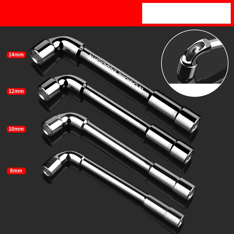 L-Shaped Perforated Hex Socket Wrench Set Diameter 6-17mm Chrome Vanadium Steel