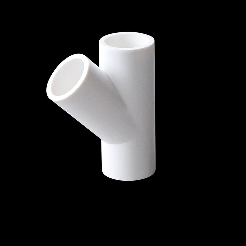 PVC 20-160mm 3 Way Y Connector Pipe Fittings Tube Adapter Joint Grey White Blue