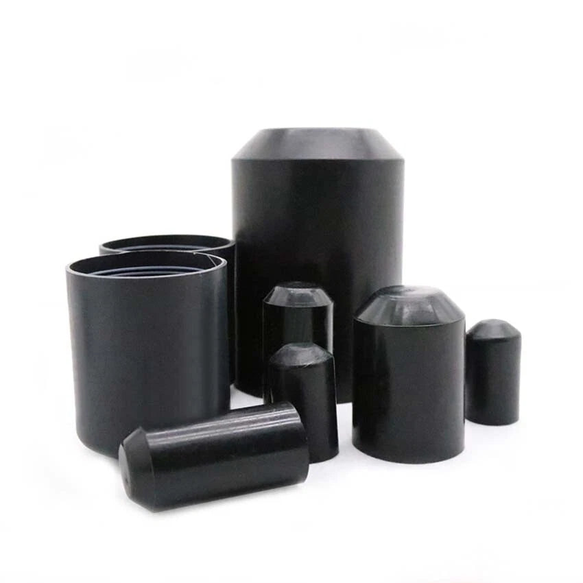 Adhesive Glue-Lined Heat Shrink End Caps — 8mm to 65mm, Black Red Green