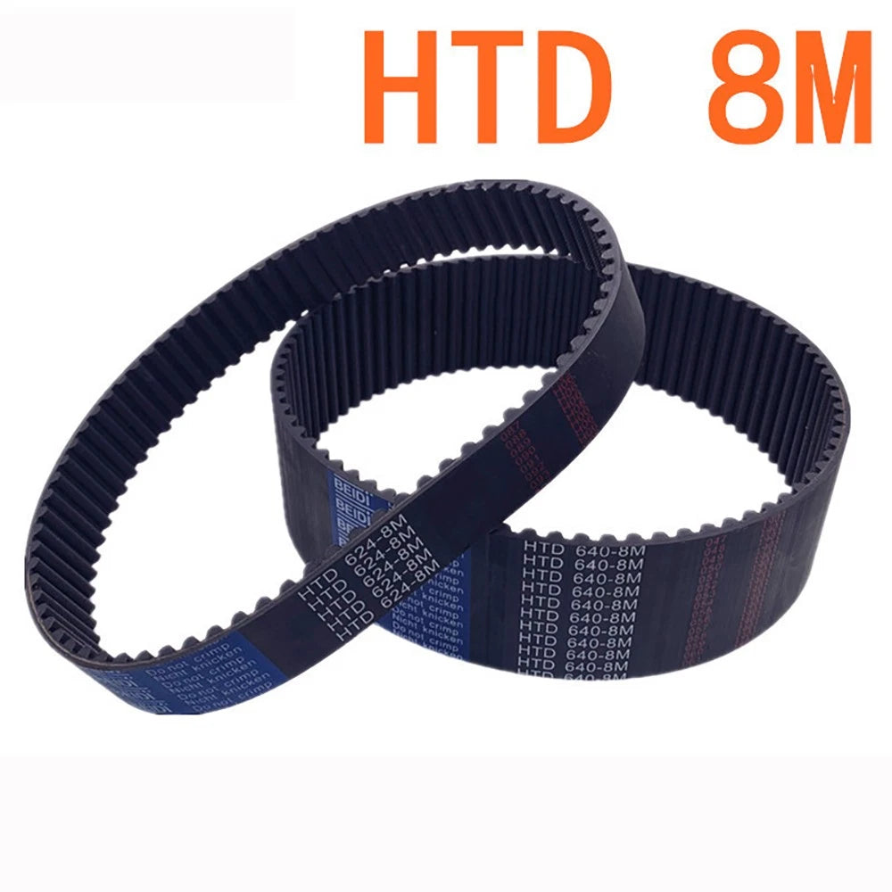 HTD 8M Timing Belt — 8mm Pitch, 30mm Wide, Arc Tooth Rubber Drive Belt
