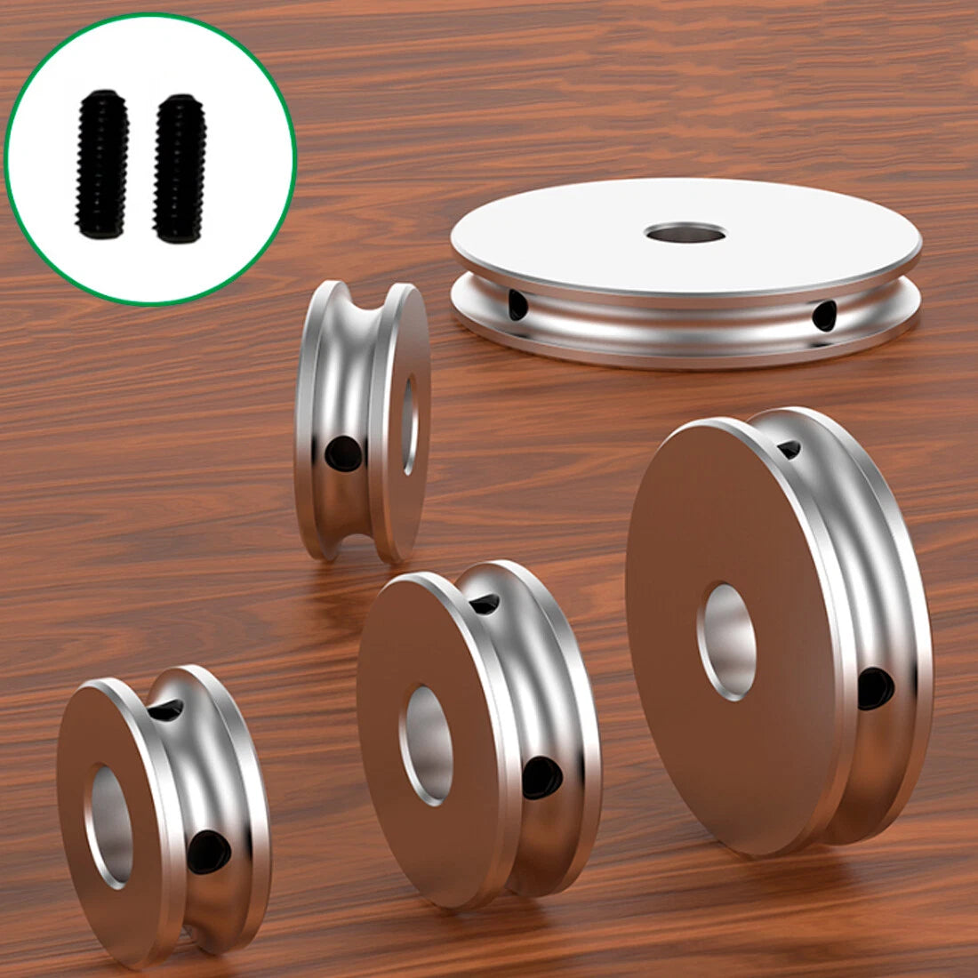 U-Grooved Pulley PU Belt Pulleys Aluminum For 4/5/6/8mm Width Belt OD 20mm-80mm