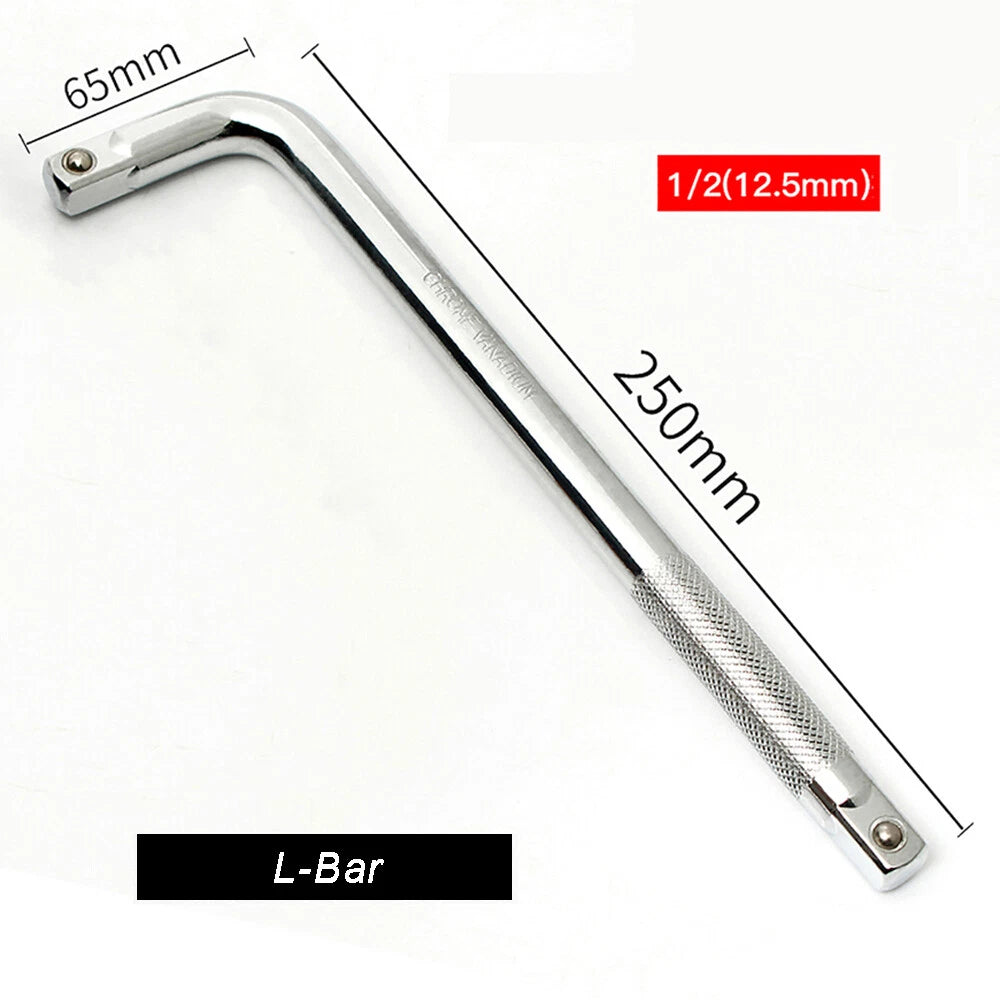L-Bar T-Type Wrench Spanner Socket 1/4" 3/8" 1/2" Drive 150mm-350mm Long  Wrench