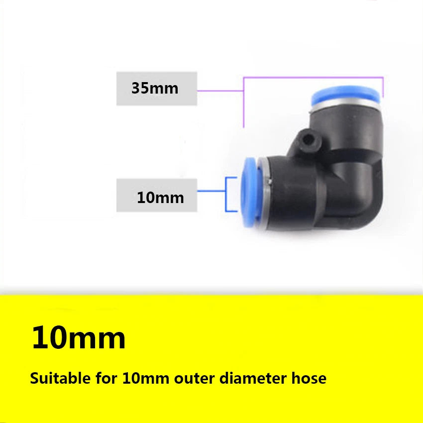 90° Elbow Push-to-Connect Pneumatic Fitting | Equal Dia 4mm–16mm