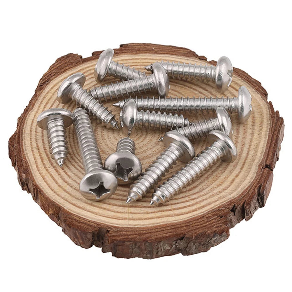 M1.2 M1.4 M1.7 M2 M2.2 M2.6 M3 M3.5 M4 M4.2 Pan Head Self Tapping Screws – 304 Stainless Steel