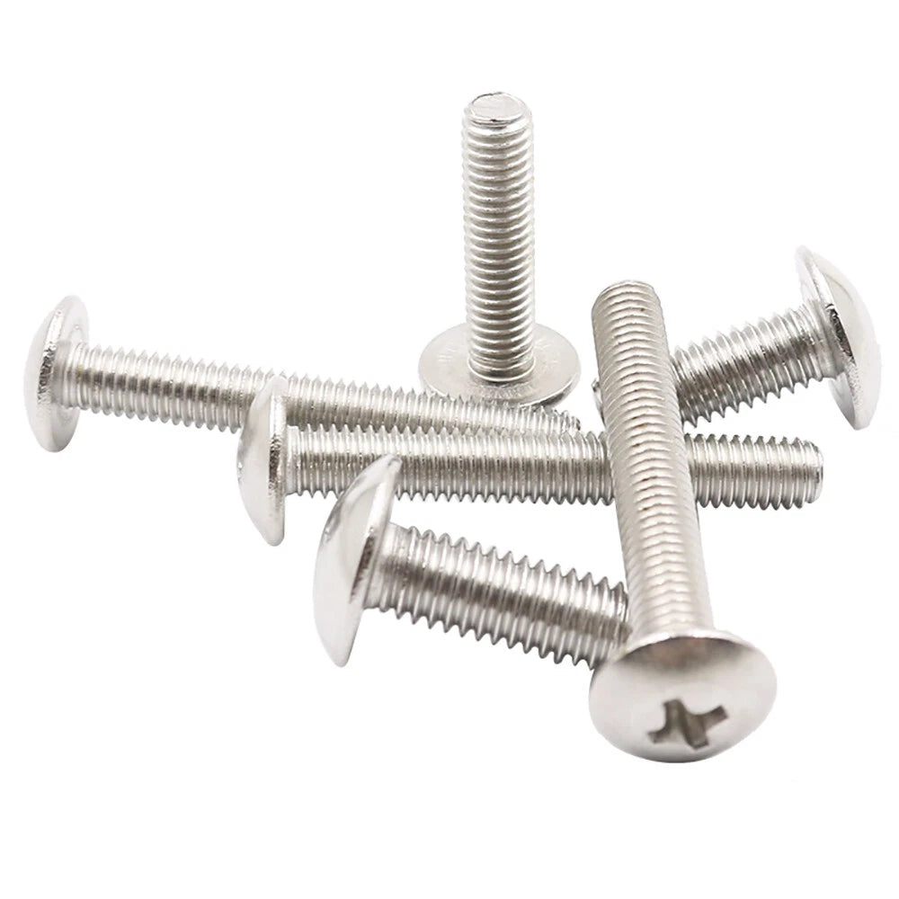 M5 M6 M8 Pozi Button Head Screws – A2 Stainless Steel, Fully Threaded (Pozidriv)