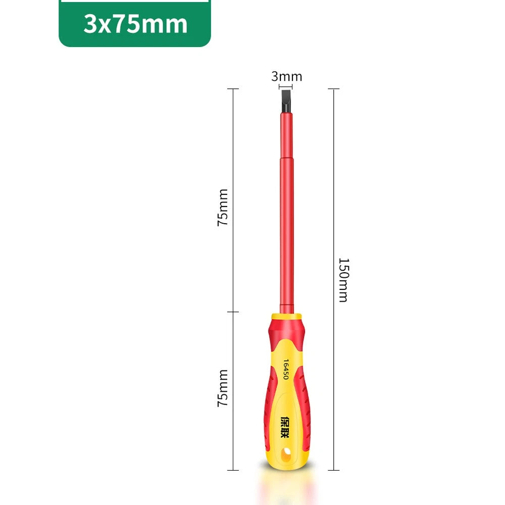 Insulated Magnetic Electricians Screwdriver Soft Grip Phillips Flat Slotted Set
