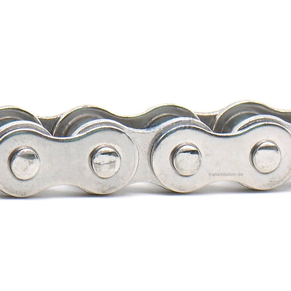 Roller Chain 04C-1 Pitch 6.35 mm 1/4" Single Row Chain Stainless-Carbon Steel