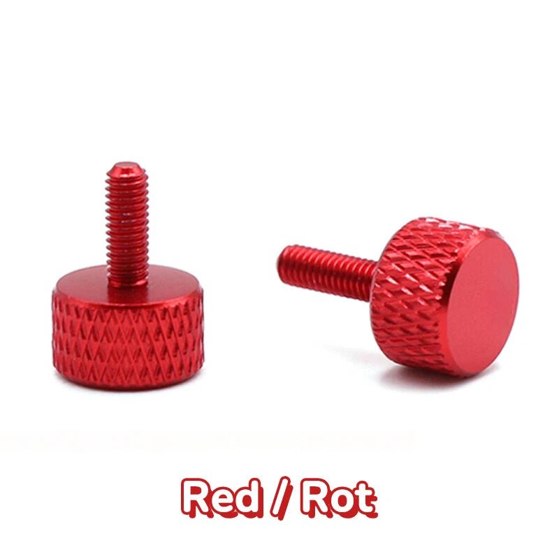 M3 Aluminum Knurled Thumb Screws – Hand Grip Knob Bolts, 6–12mm Thread Lengths (Pack of 1,5,10,25,50,100) - HomeDIYer