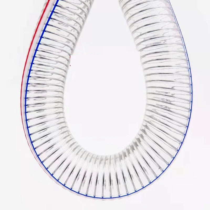 PVC Steel Wire Reinforced Clear Flexible Hose — Non-Toxic, Oil & Water Safe