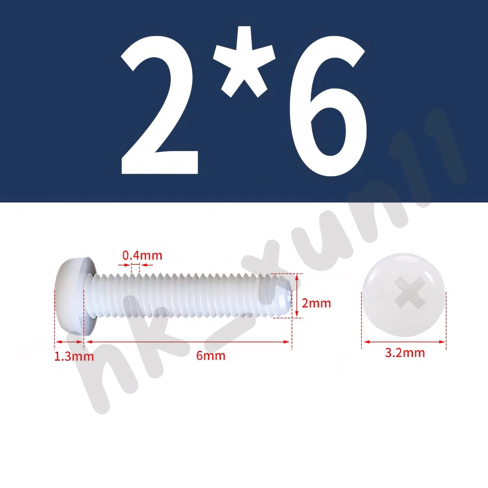 White/Black Nylon Phillips Machine Screws – M2 to M6, Plastic Round Pan Head Bolts
