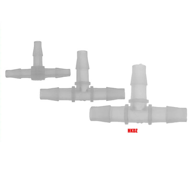 Plastic Tee Hose Joiner Barb T-Piece 3 Way Connector Pipe Fitting Air Fuel Water