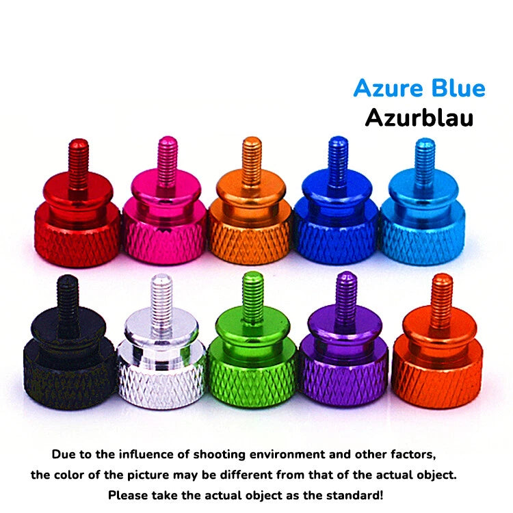 M6 Knurled Thumb Screws Aluminium Hand Grip Knob Bolts High Type - DIN 464