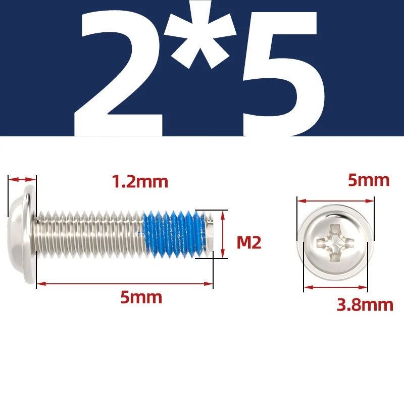 M2–M6 Flanged Button Head Screws – Carbon Steel, Phillips Drive, Nickel or Black Zinc Plated