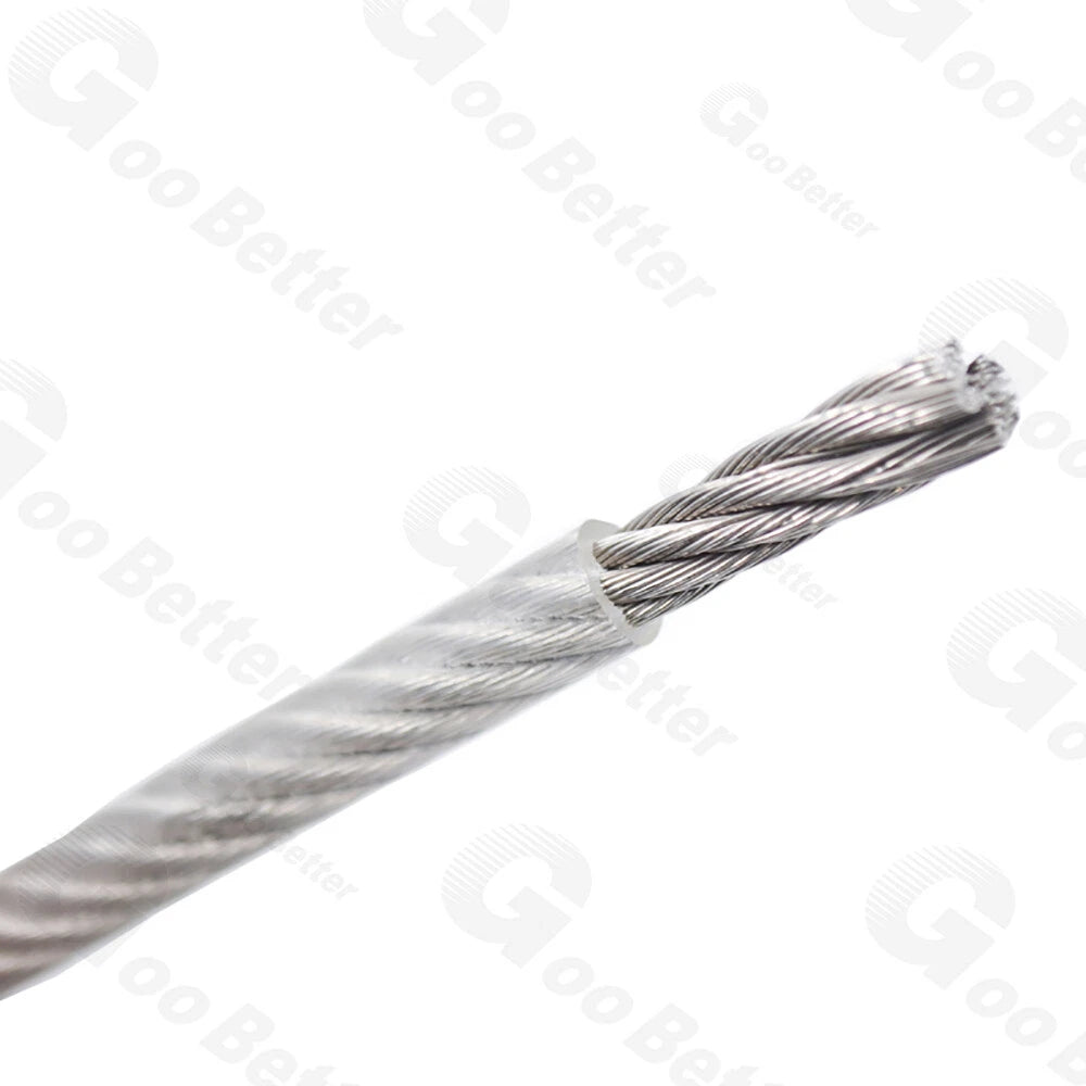 Dia 0.6mm-12mm Stainless Steel Wire Rope PVC Plastic Coated Metal Cable Rigging