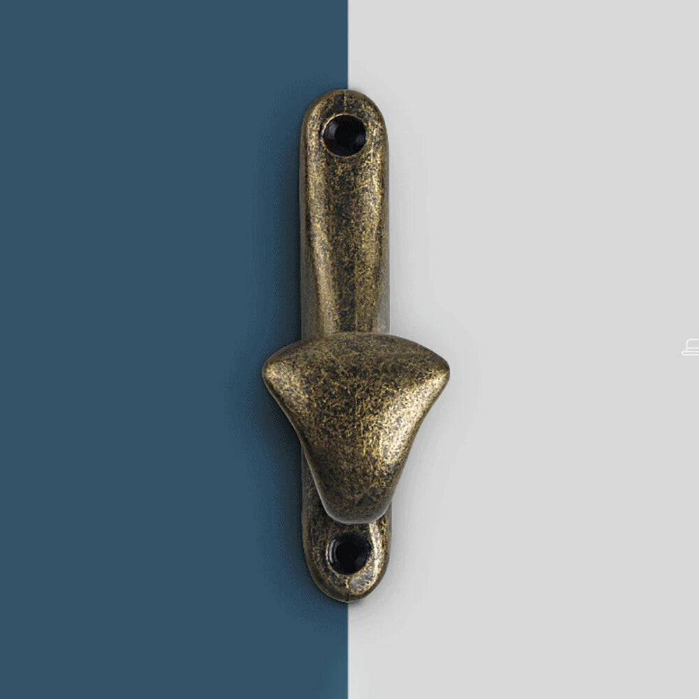 Zinc Alloy Single Hook Clothes Coat Robe Bathroom Wall Hooks Hanger Black Golden