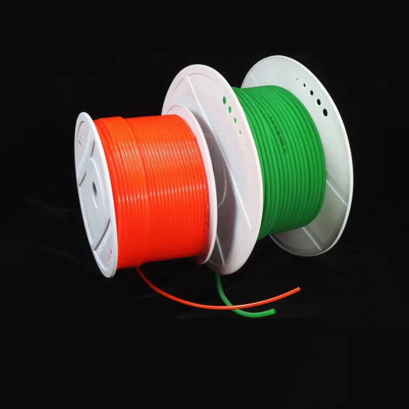 Polyurethane Round Drive Belt — 1.5mm to 20mm Diameter, Red & Green, Cut to Length