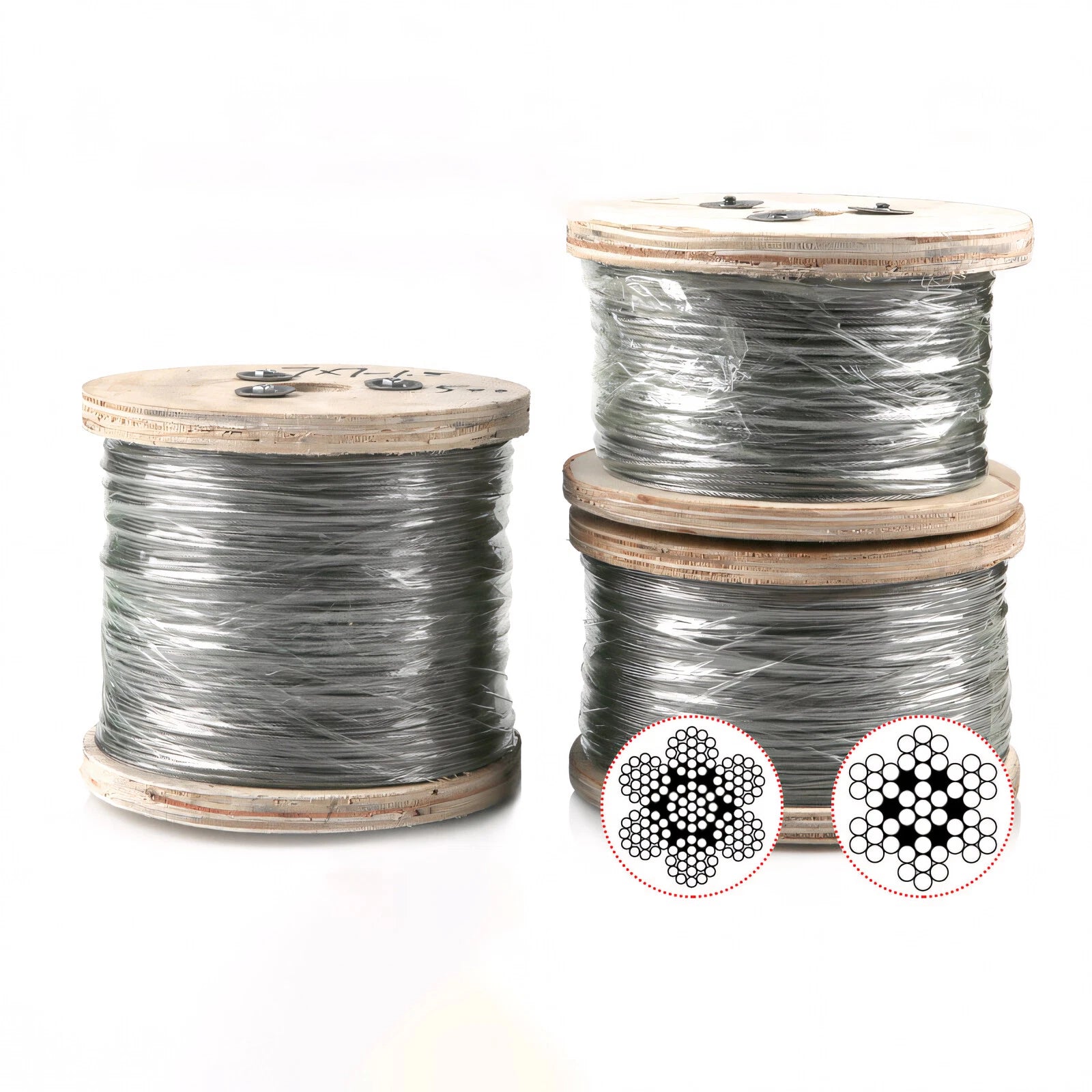 304 A2 Stainless Steel Wire Rope 0.3mm-20mm LIFTING METAL CABLE 7x7-7x19