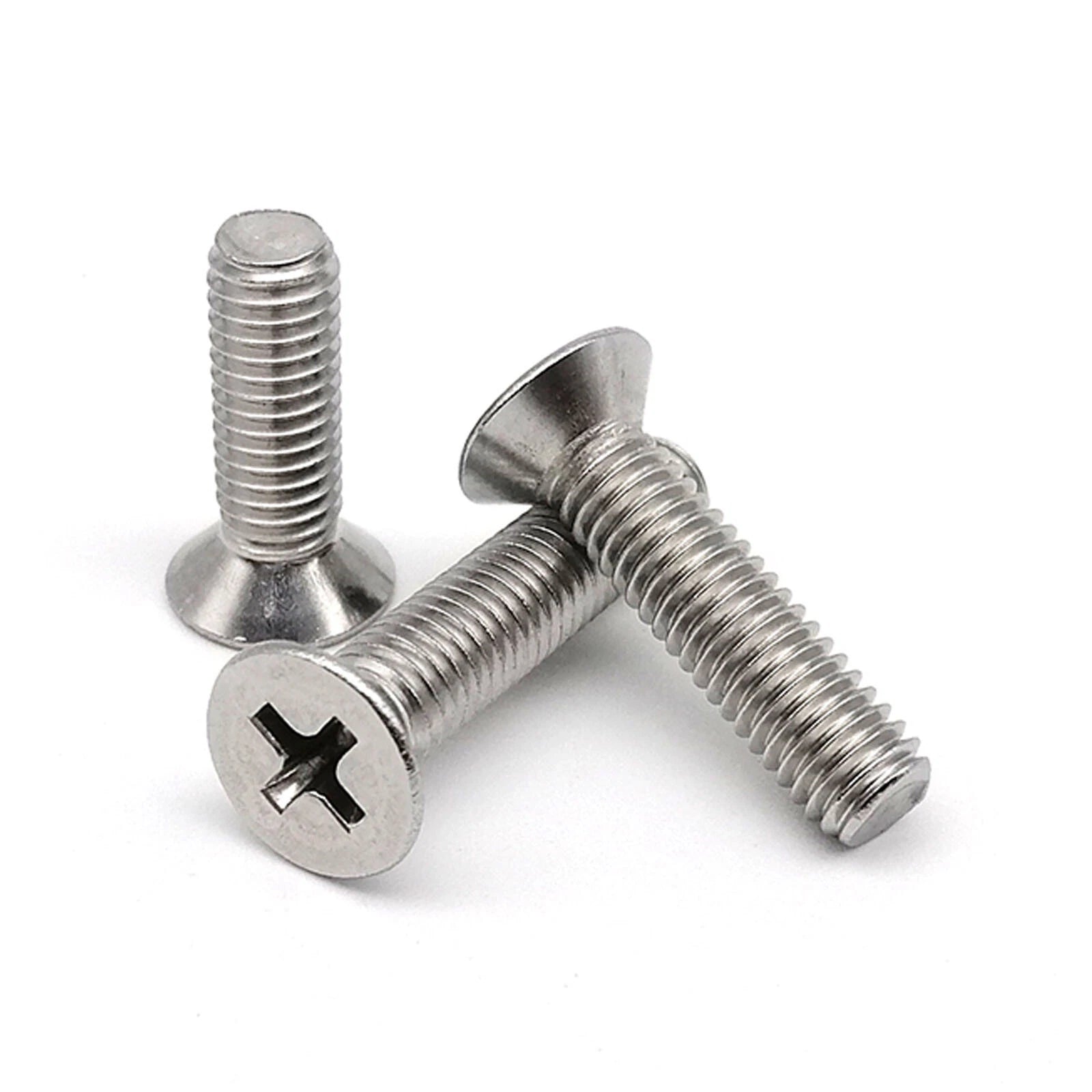 A2 Stainless Steel M5 Countersunk Flat Head Phillips Machine Screws DIN 965 — 6mm to 200mm