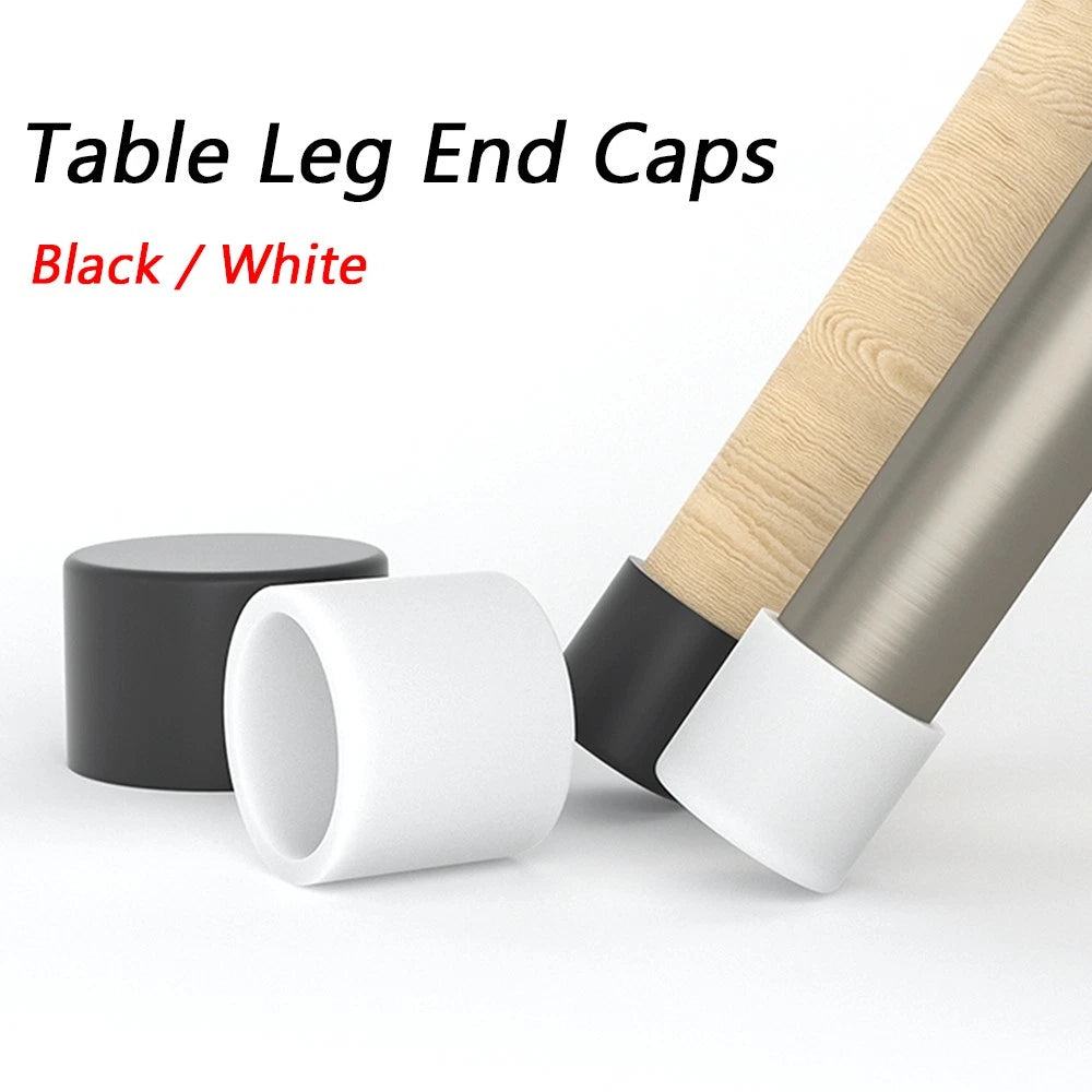 Silicone Rubber End Caps – 3mm to 80mm for Chair Legs, Screws, Tubes (Black / White)
