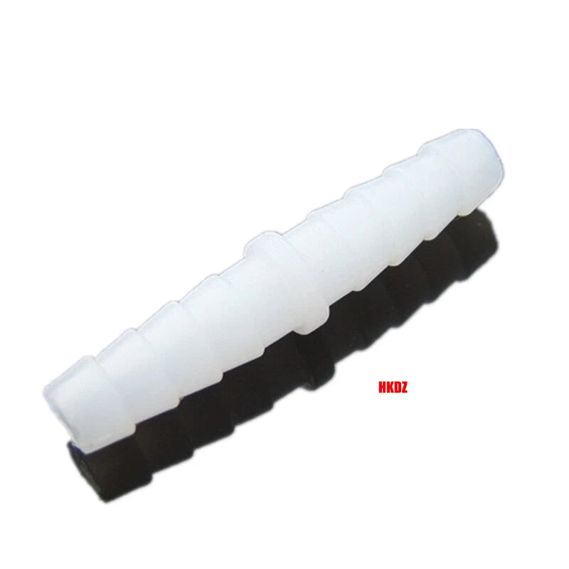 Clear Plastic Barbed Straight Hose Connectors — Pipe Joiner for Air, Fuel & Water Tubing