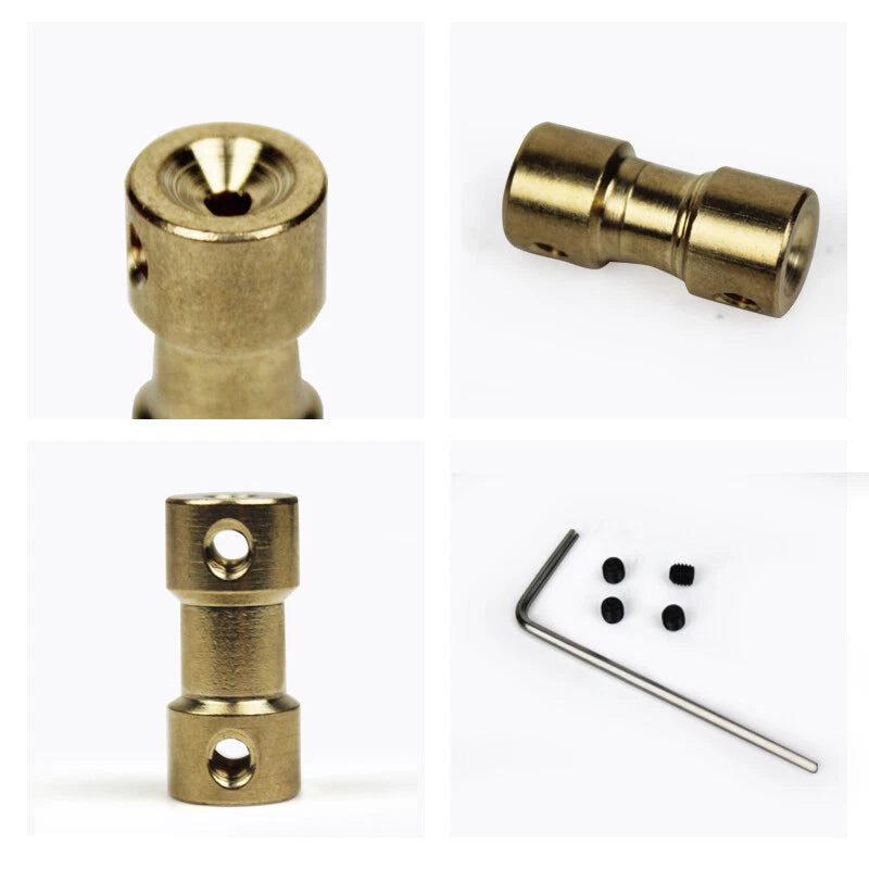 Brass Flexible Shaft Coupling Rigid Coupler Motor Connector CNC 2/3/3.17/4/5/6mm