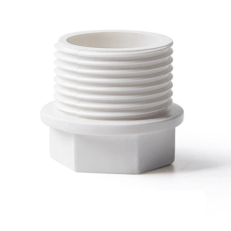 1 2" 3 4" 1" PVC Male Thread Water Supply Pipe Cap Stop End Lock Fittings Hex