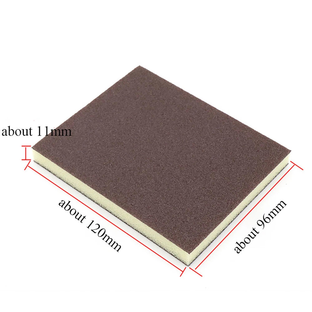 Flexible Double‑Sided Sanding Sponge Pads — P80 to P280 Grit Wet & Dry Foam Block for Contoured Surfaces
