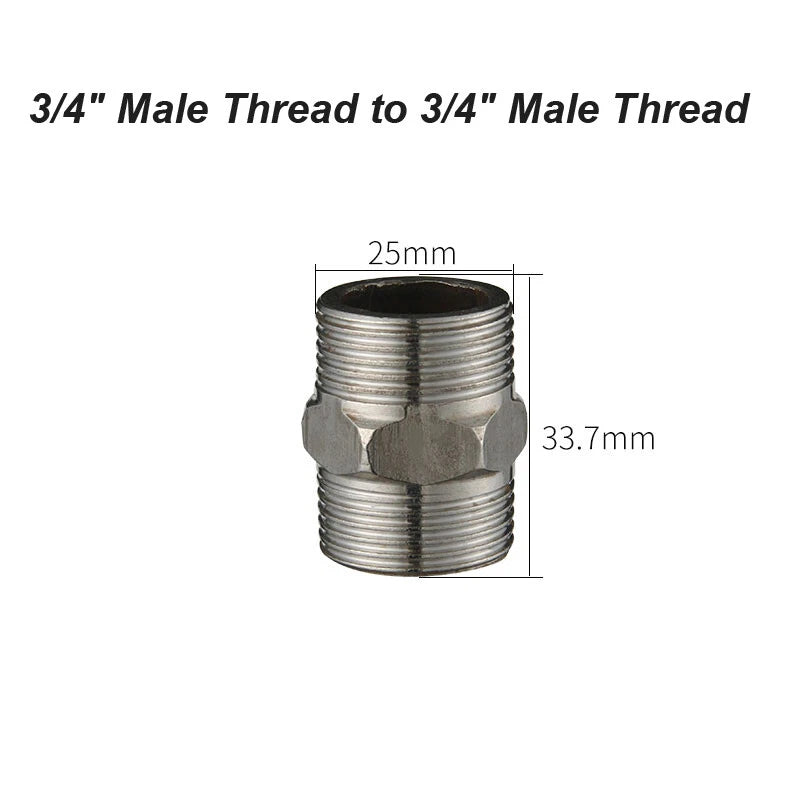 201 Stainless Steel BSP Barrel Nipples — Male Thread Straight & Reducing Pipe Fittings