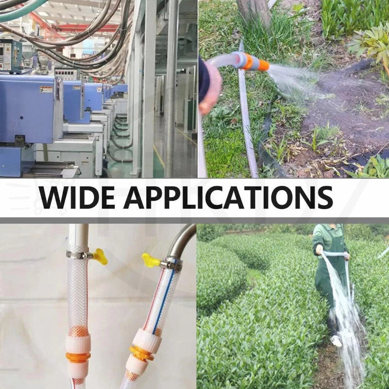 Clear Flexible PVC Braided Hose Pipe — Food Grade, Reinforced, Water Oil Air Tube