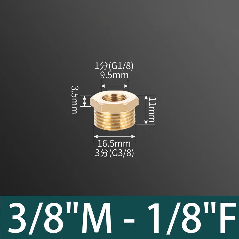 BSP Brass Reducing Hexagon Bush — Male to Female Thread Fittings (1/4" to 1")