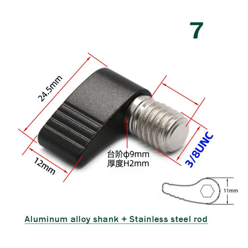 UNC 1/4" & 3/8" Thumb Screws – Single / Double Wing Hand Grip Bolts, Blue/Red/Black - HomeDIYer