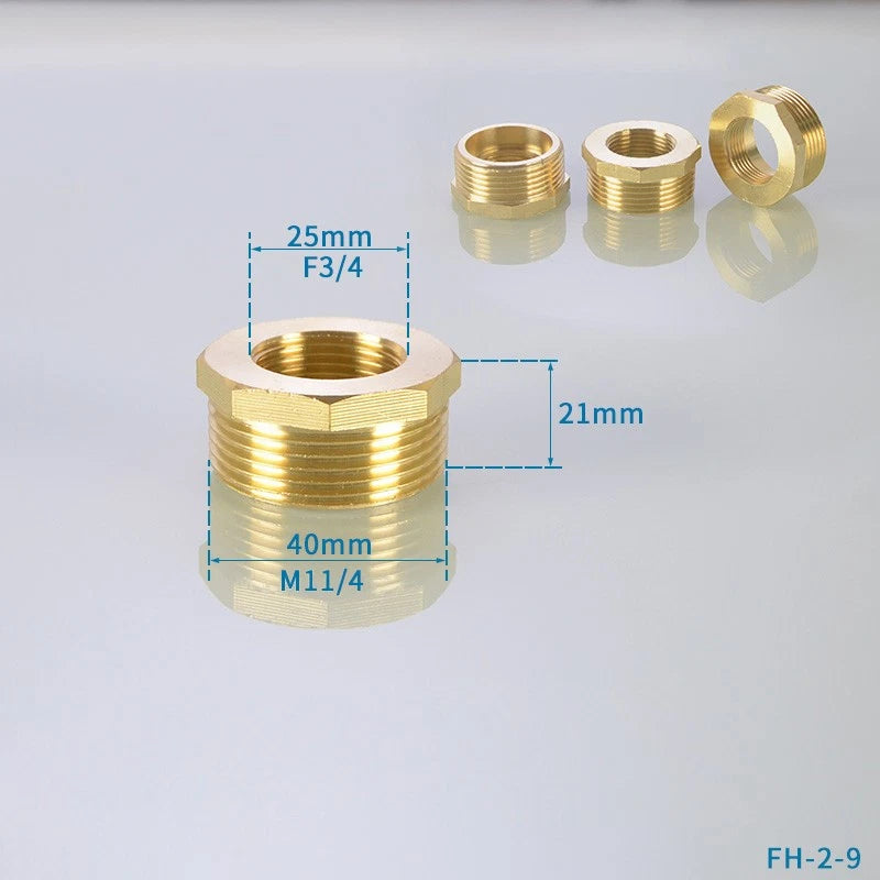 BSP Hex Reducer Bushing — Female to Male Thread Hose Fitting Connector (1/4" to 2")