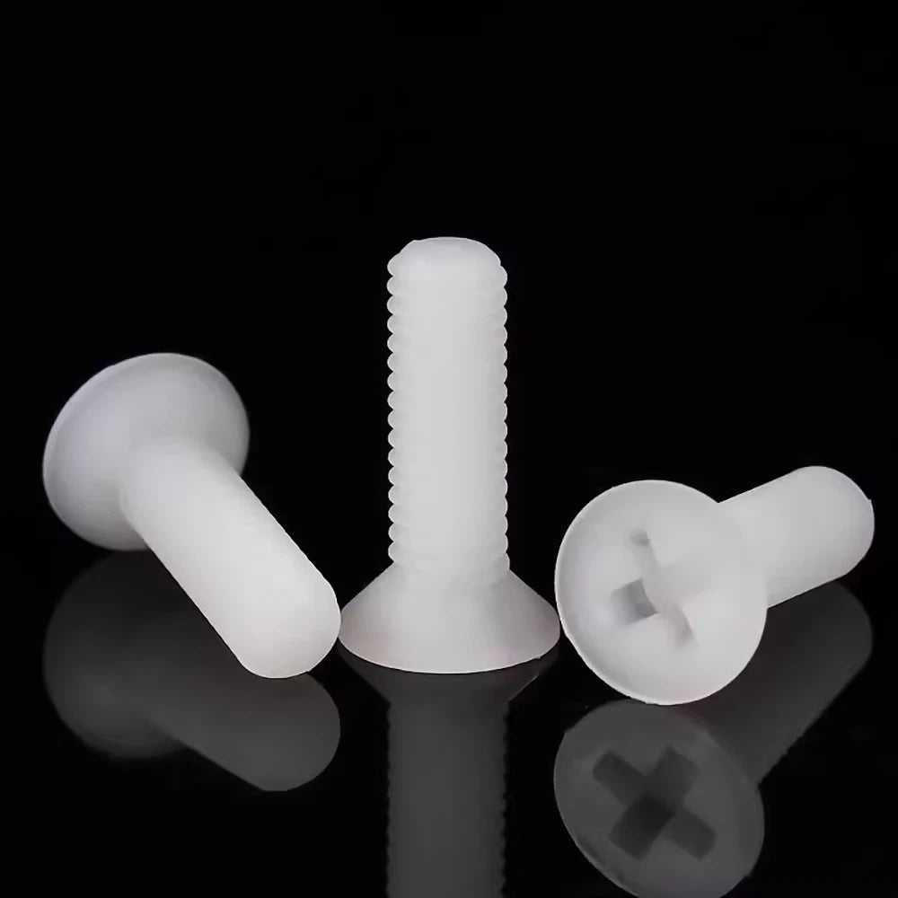Nylon Phillips Machine Screws – Pan / Countersunk Head, Metric M3 M4, Electrical Insulating
